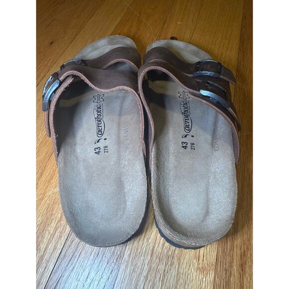 Aerothotic Buckle Slide Sandals Suede Leather Comfort Men’s Sz 43 (US 10) main image 6